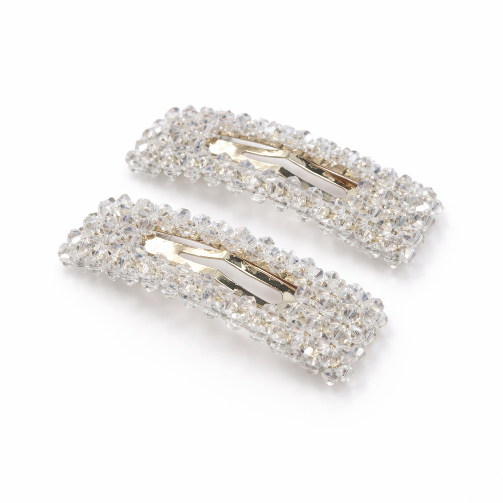 Alani Crystal Hair Clip in Clear