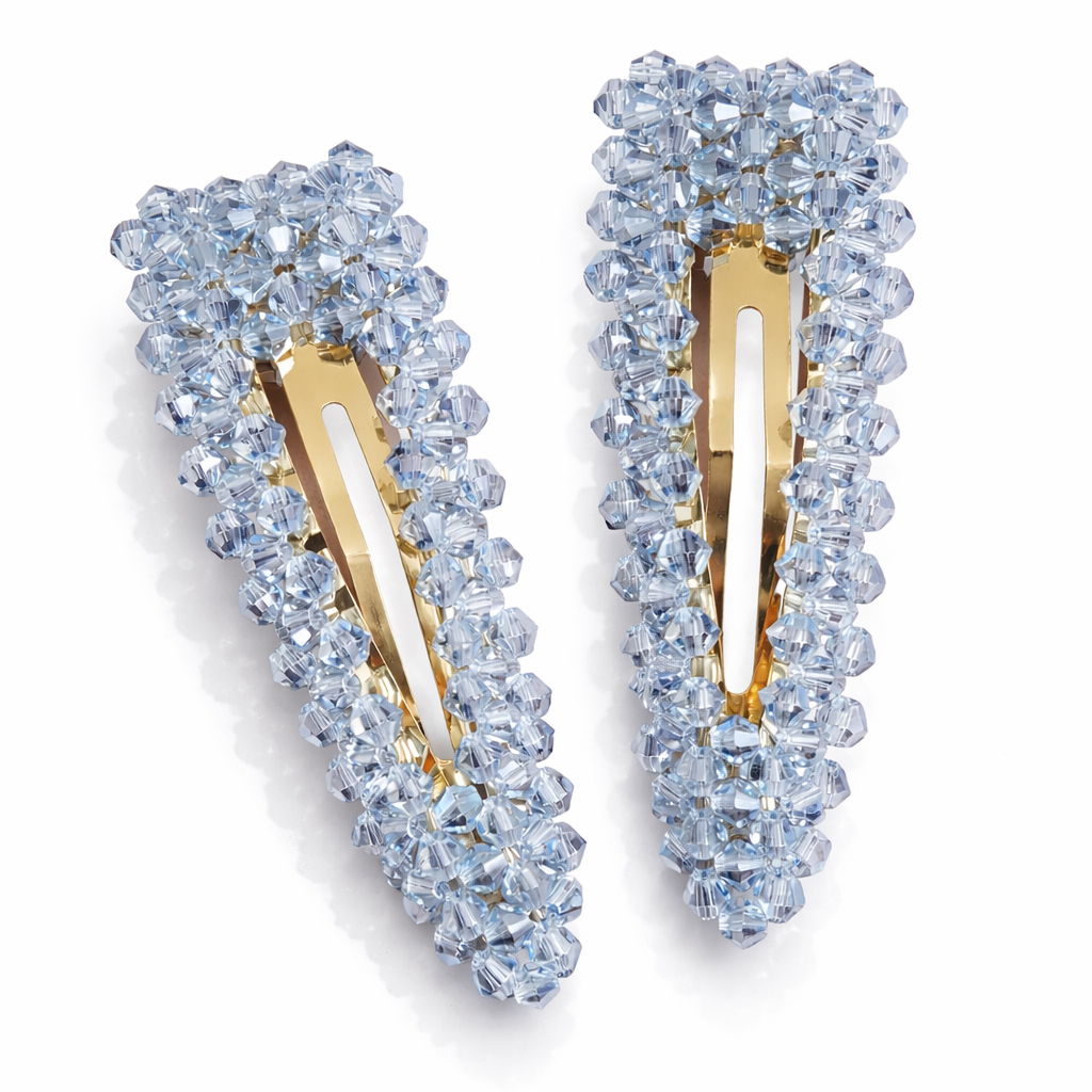 Alani Crystal Hair Clip in Blue