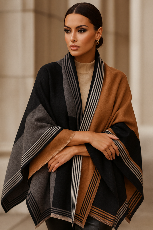 Bonnie Wrap Scarf Shawl in Black