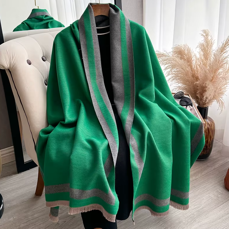 Anaya Winter Scarf Shawl in Green