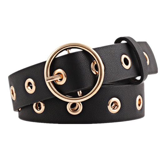 Olaa Studded Metal Eyelet Belt