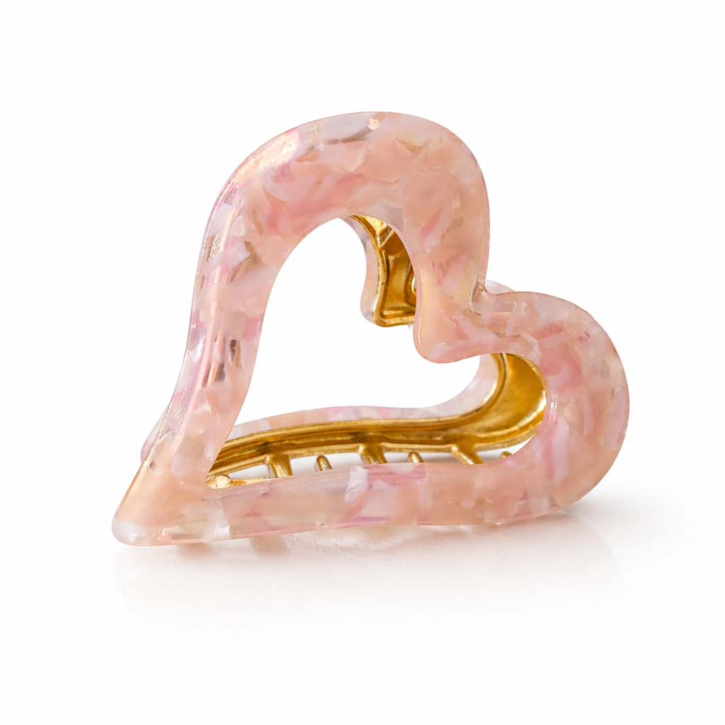 The Love Loop Claw Clip in Rose Quartz