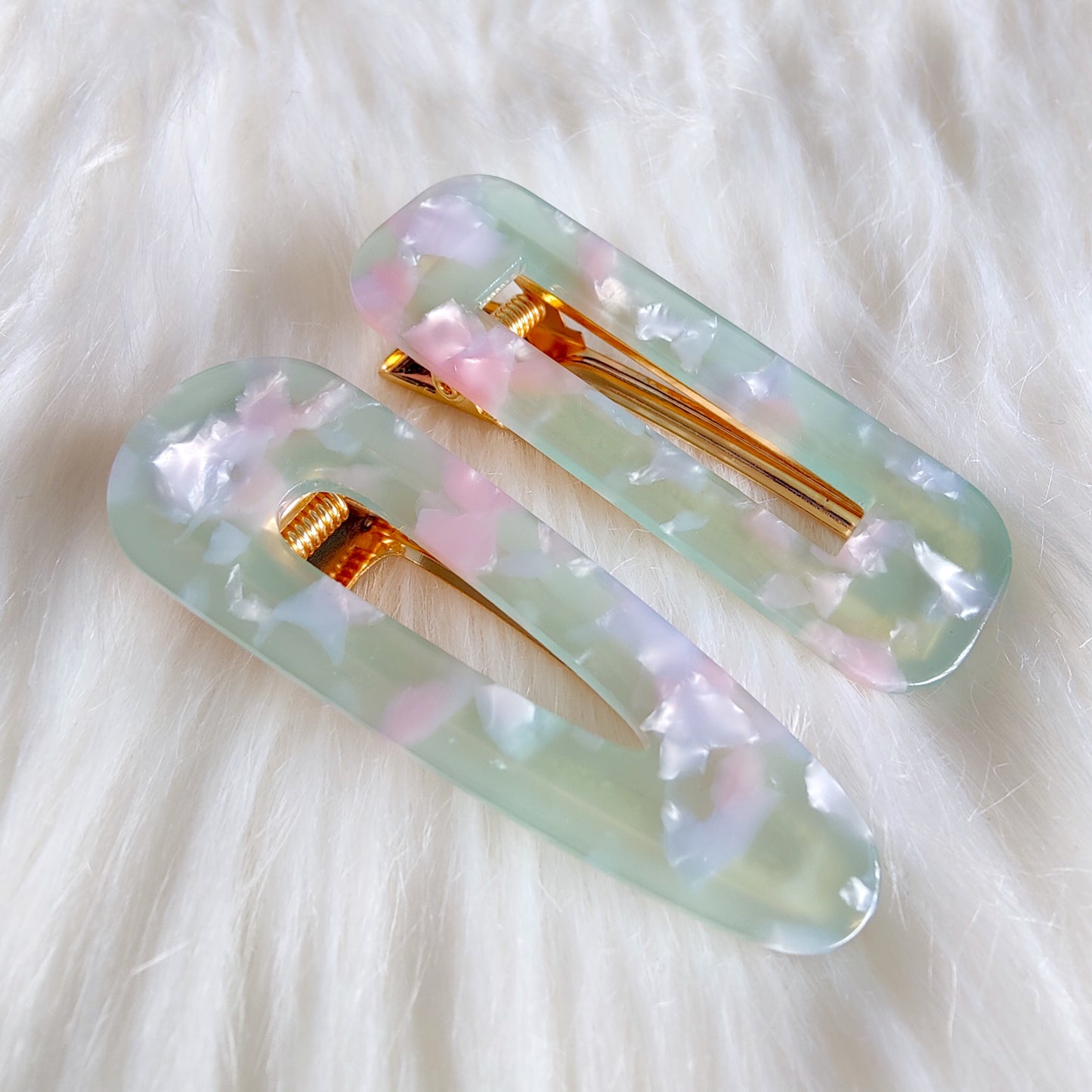 Mint Hair Clips