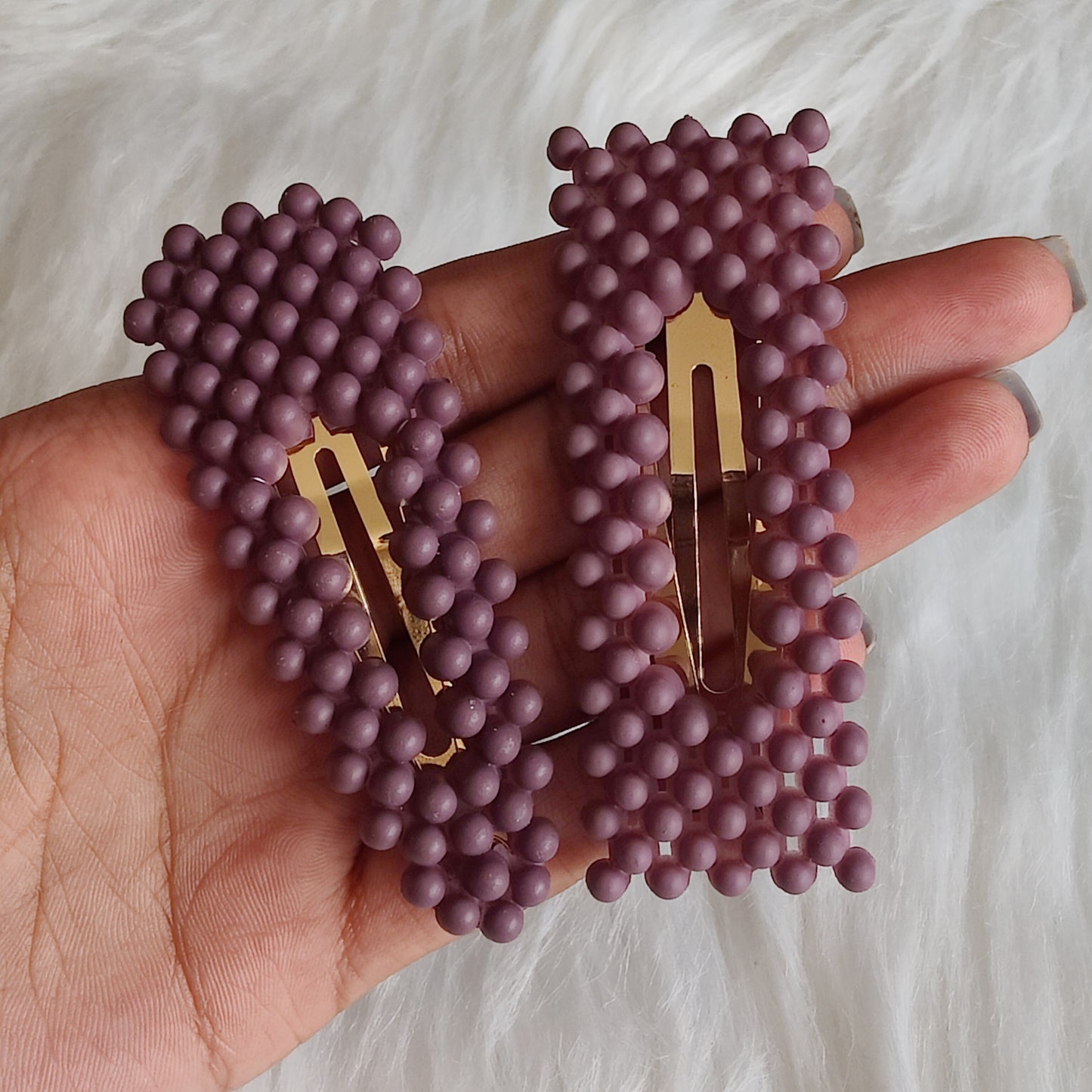 Ayva Snap Hair Clip in Purple