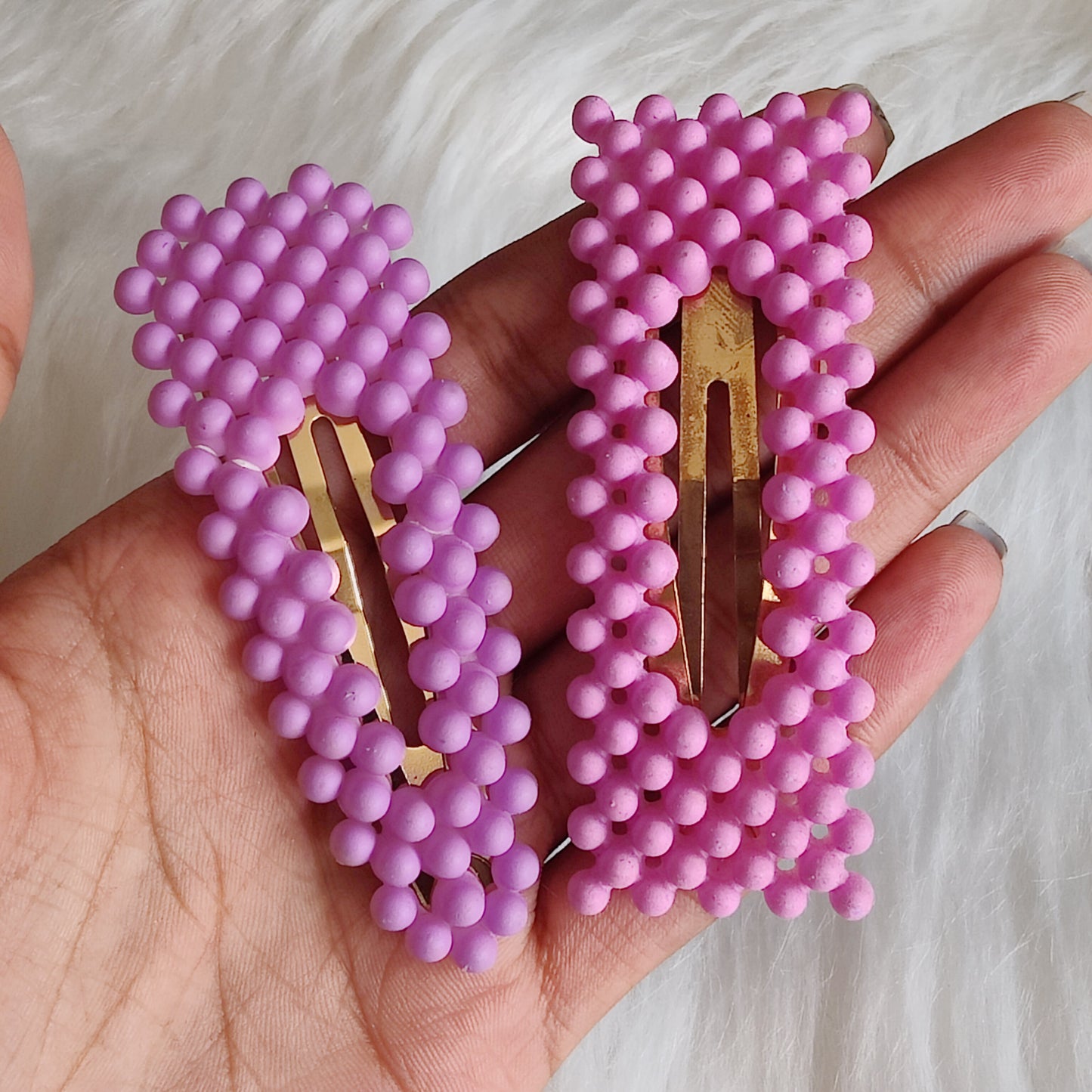 Ayva Snap Hair Clip in Purple