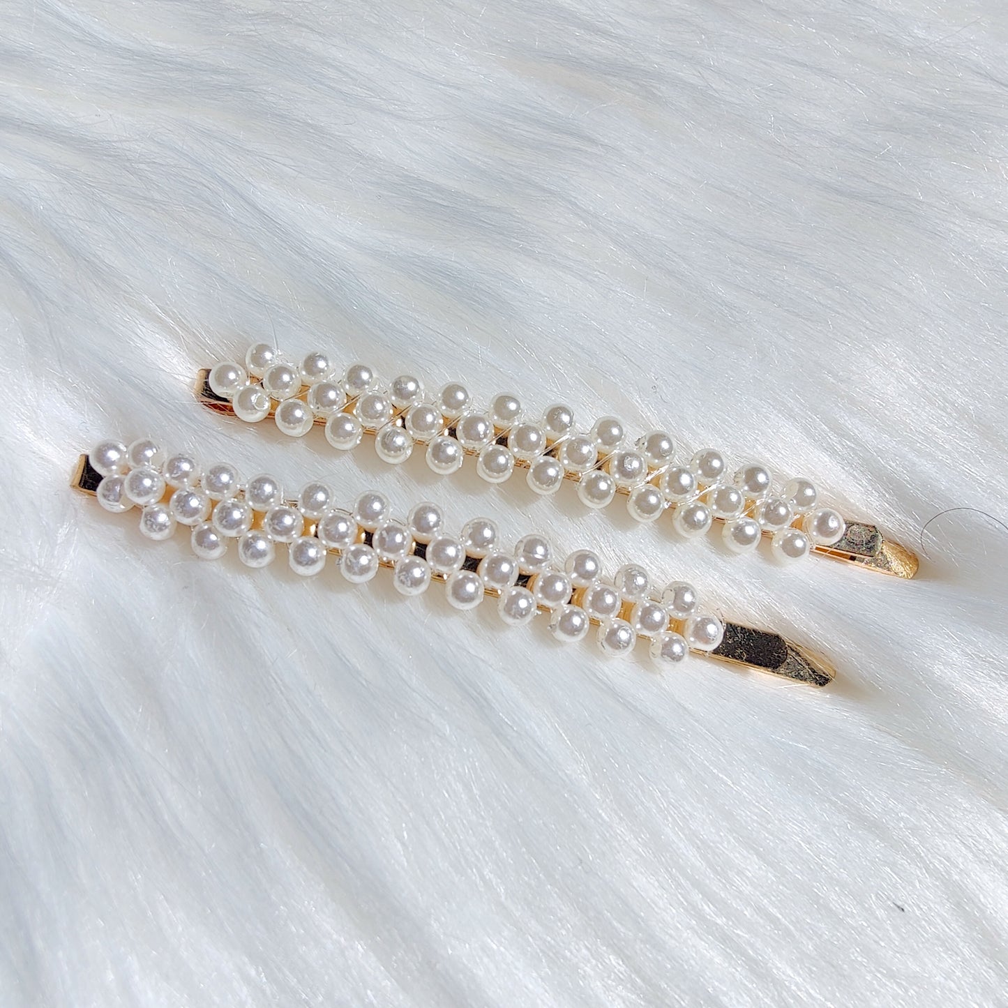 Maelle Gold Pearl Hair Slides