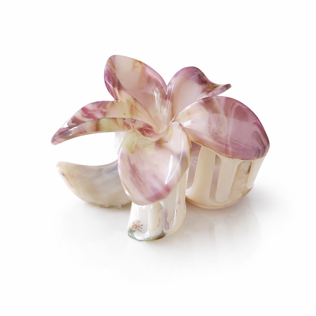 The Island Bloom Claw Clip in Floral Cream