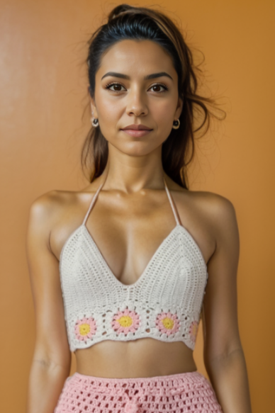 Poppy Pink Crochet Top