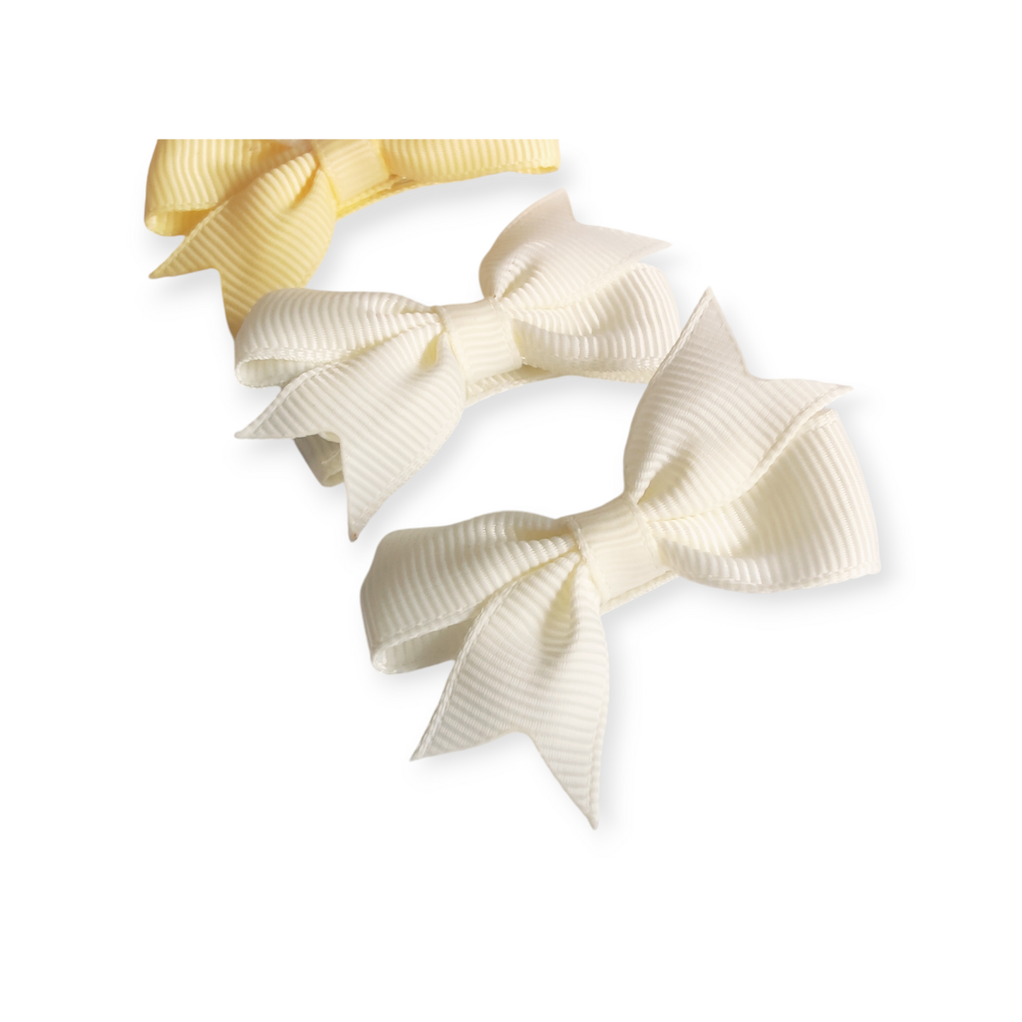 Set Of 4 Dinky Bows in Buttercup Cream