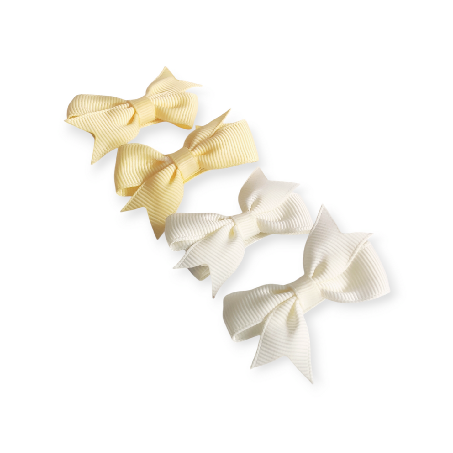 Set Of 4 Dinky Bows in Buttercup Cream