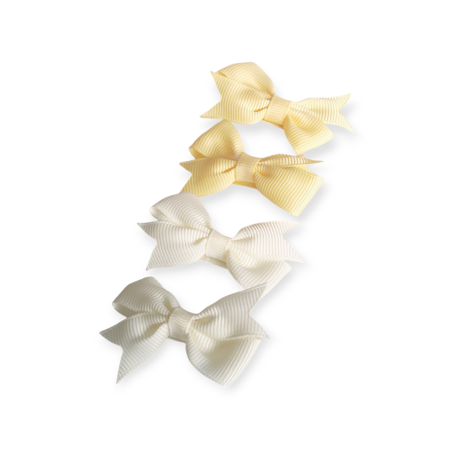 Set Of 4 Dinky Bows in Buttercup Cream