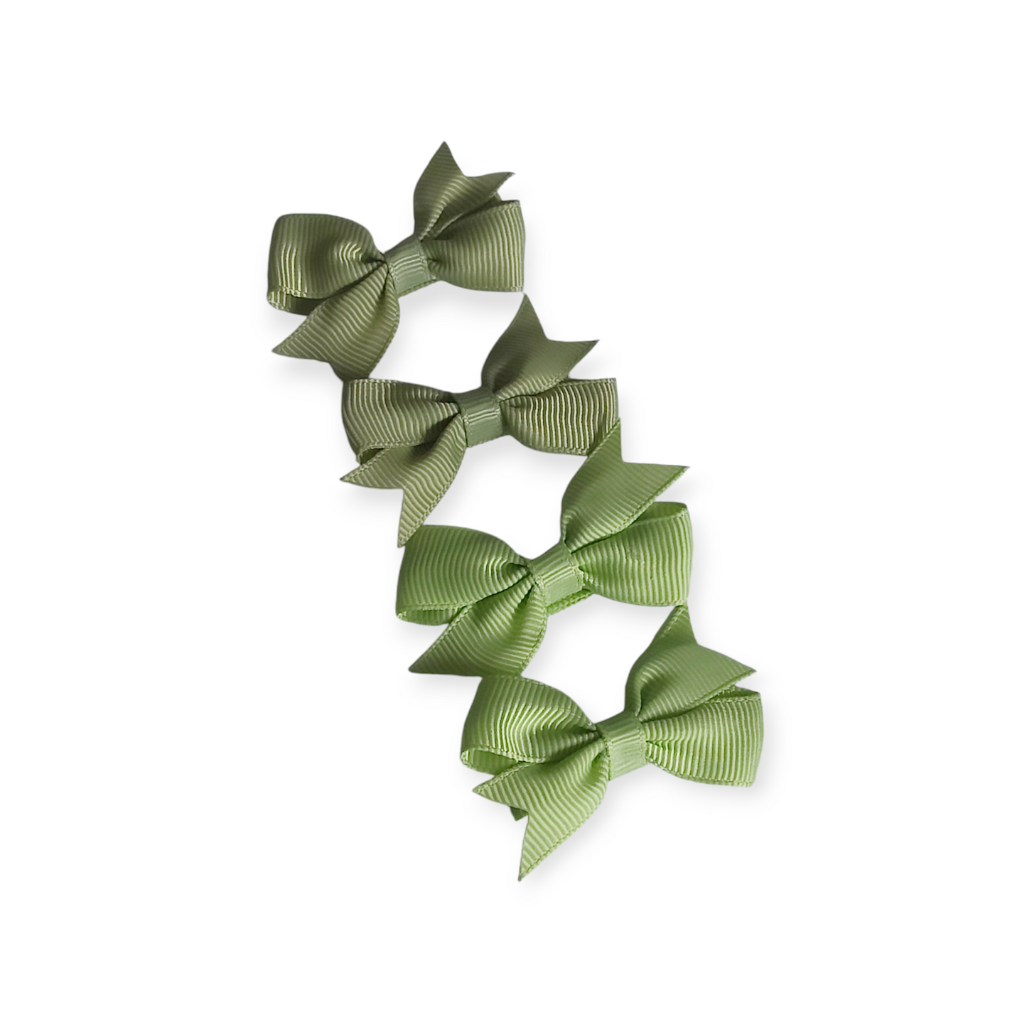 Set Of 4 Dinky Bows in Olive Dream