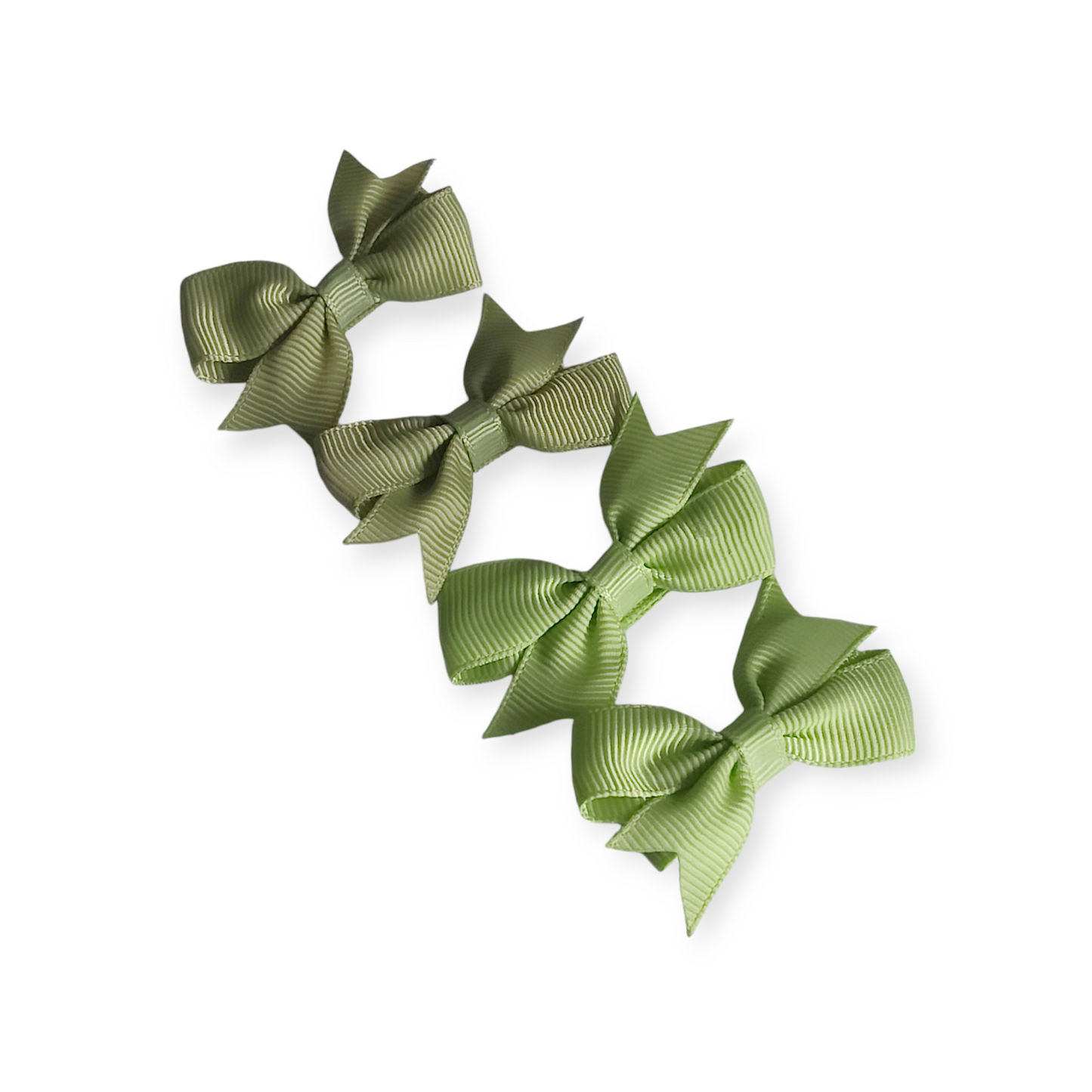 Set Of 4 Dinky Bows in Olive Dream