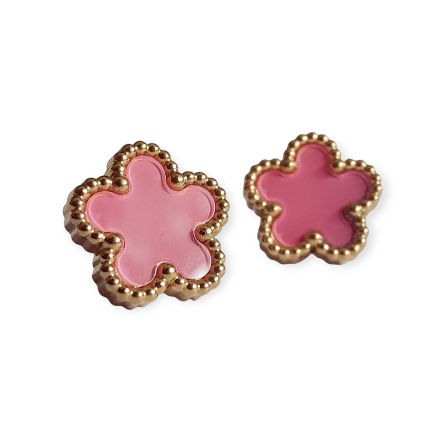 Nida Floral Studs in Pink