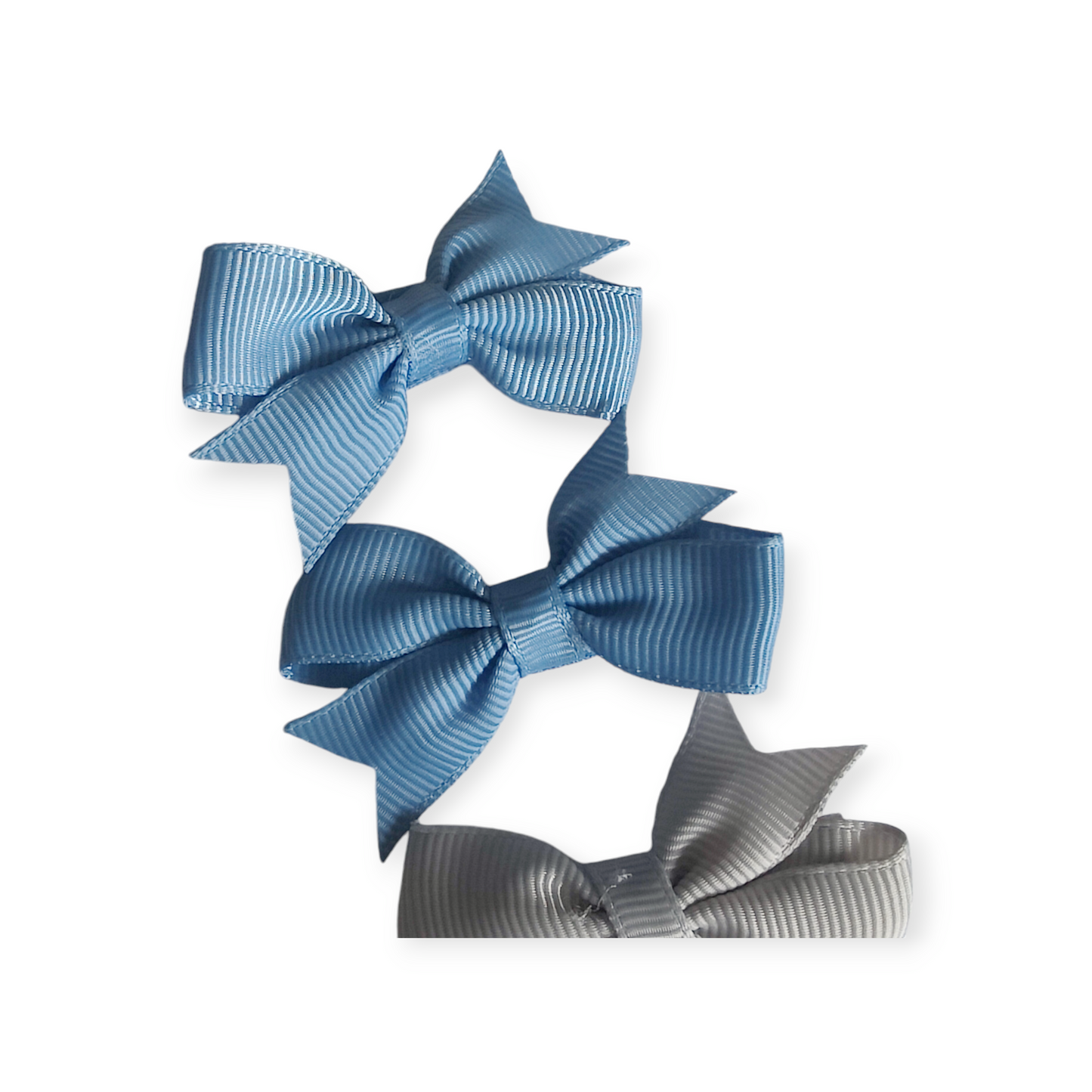 Set Of 4 Dinky Bows in Bluebell Twinkle