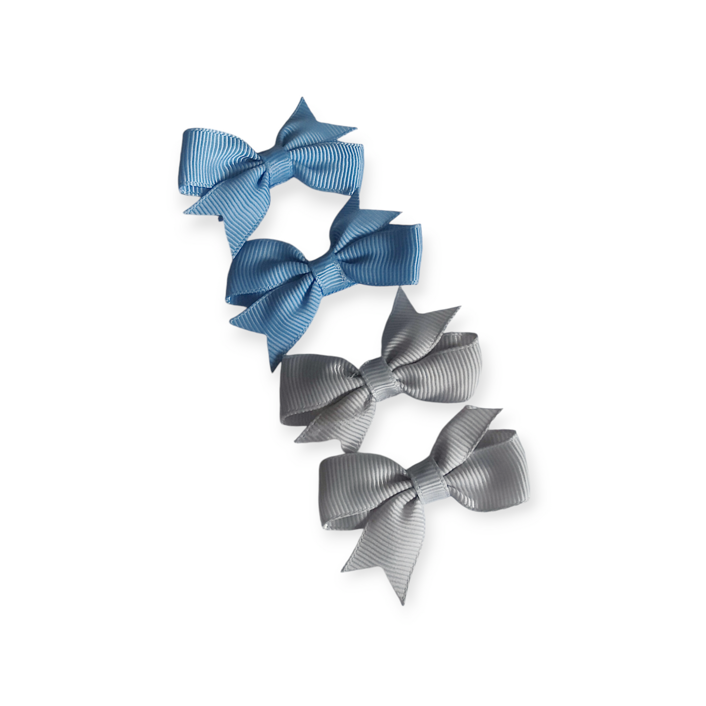 Set Of 4 Dinky Bows in Bluebell Twinkle