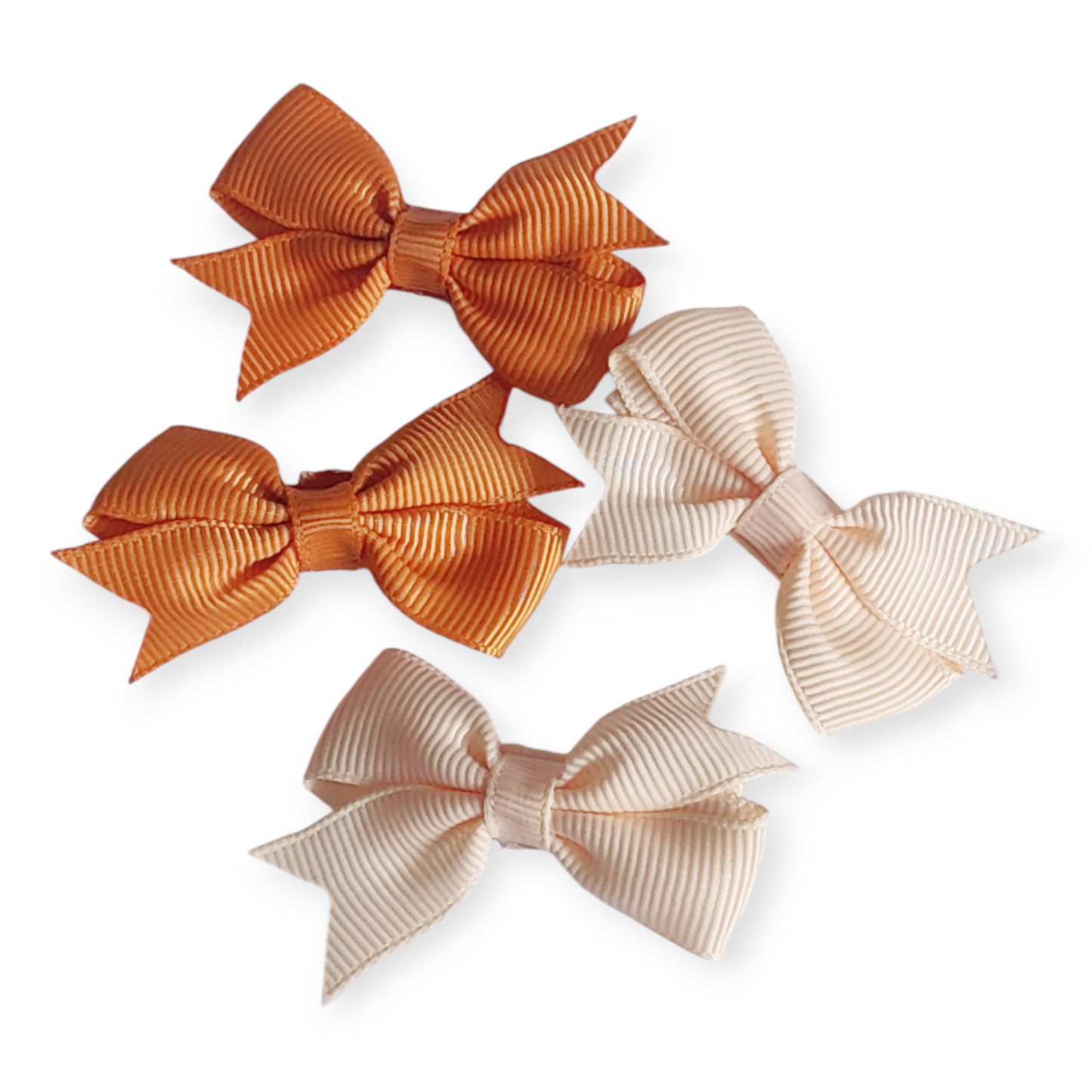 Set Of 4 Dinky Bows in Pumpkin Whirl