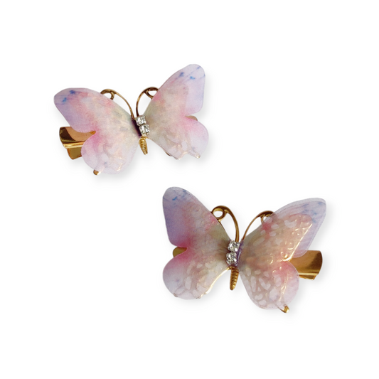 Butterfly Bliss Hairclips in Lilac