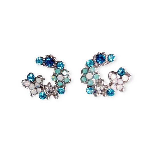 Lumi studs in Blue and Green