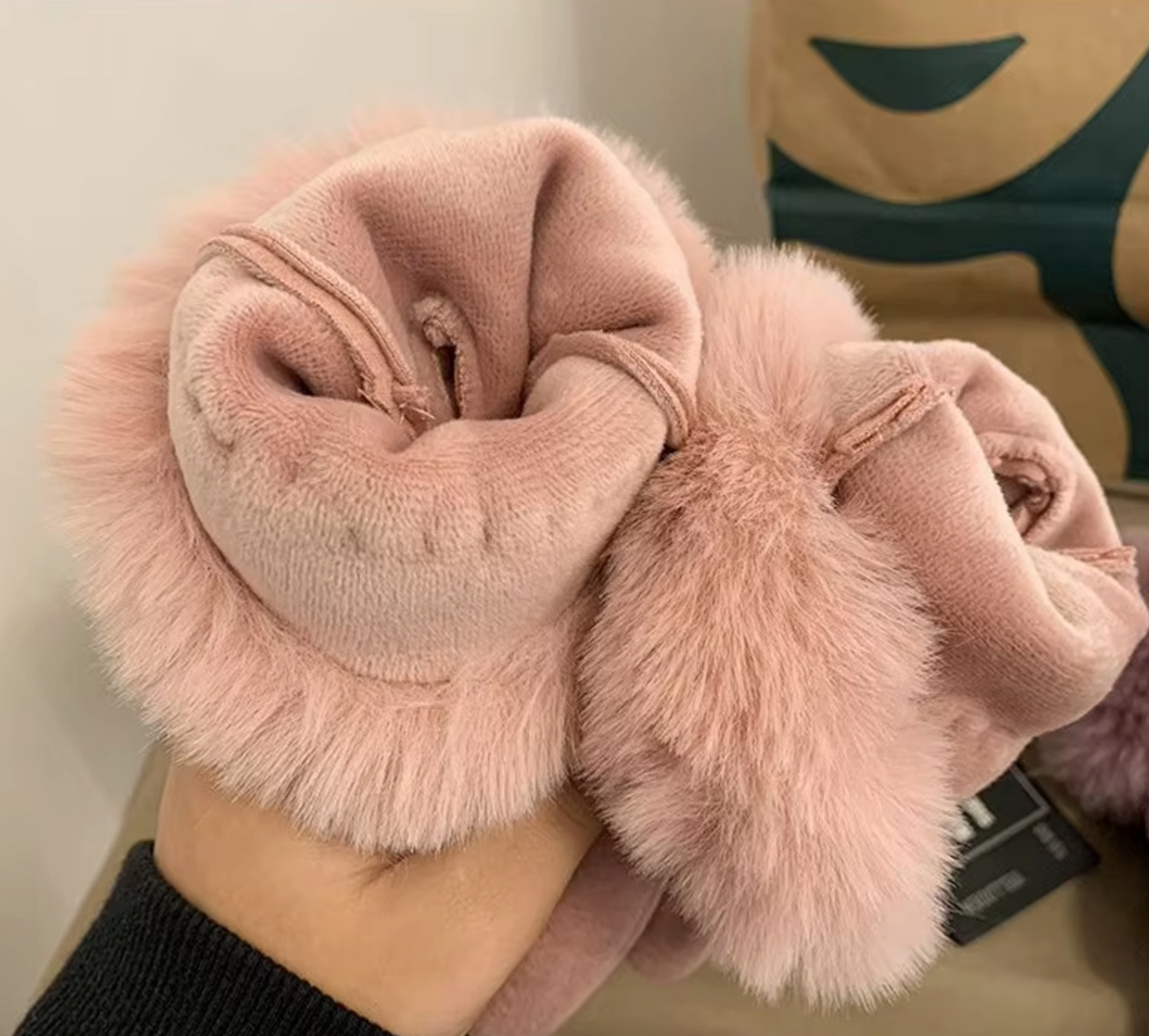 Alessia Women Gloves Autumn Winter Furry Warm Mitts