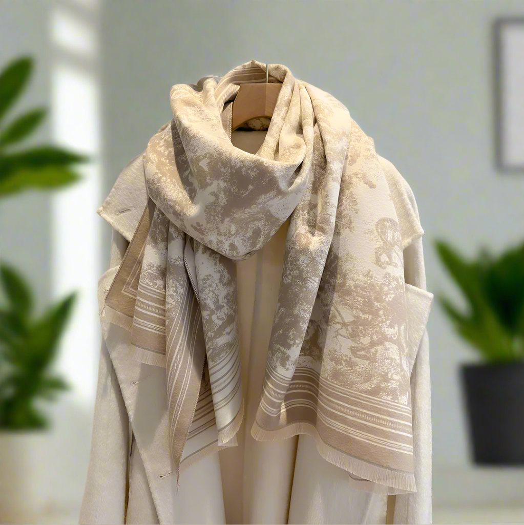 Naomi Wrap Scarf Shawl in Beige