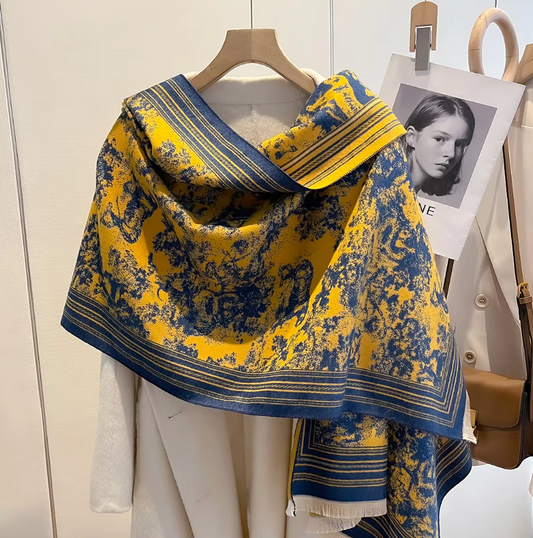 Naomi Wrap Scarf Shawl in Yellow