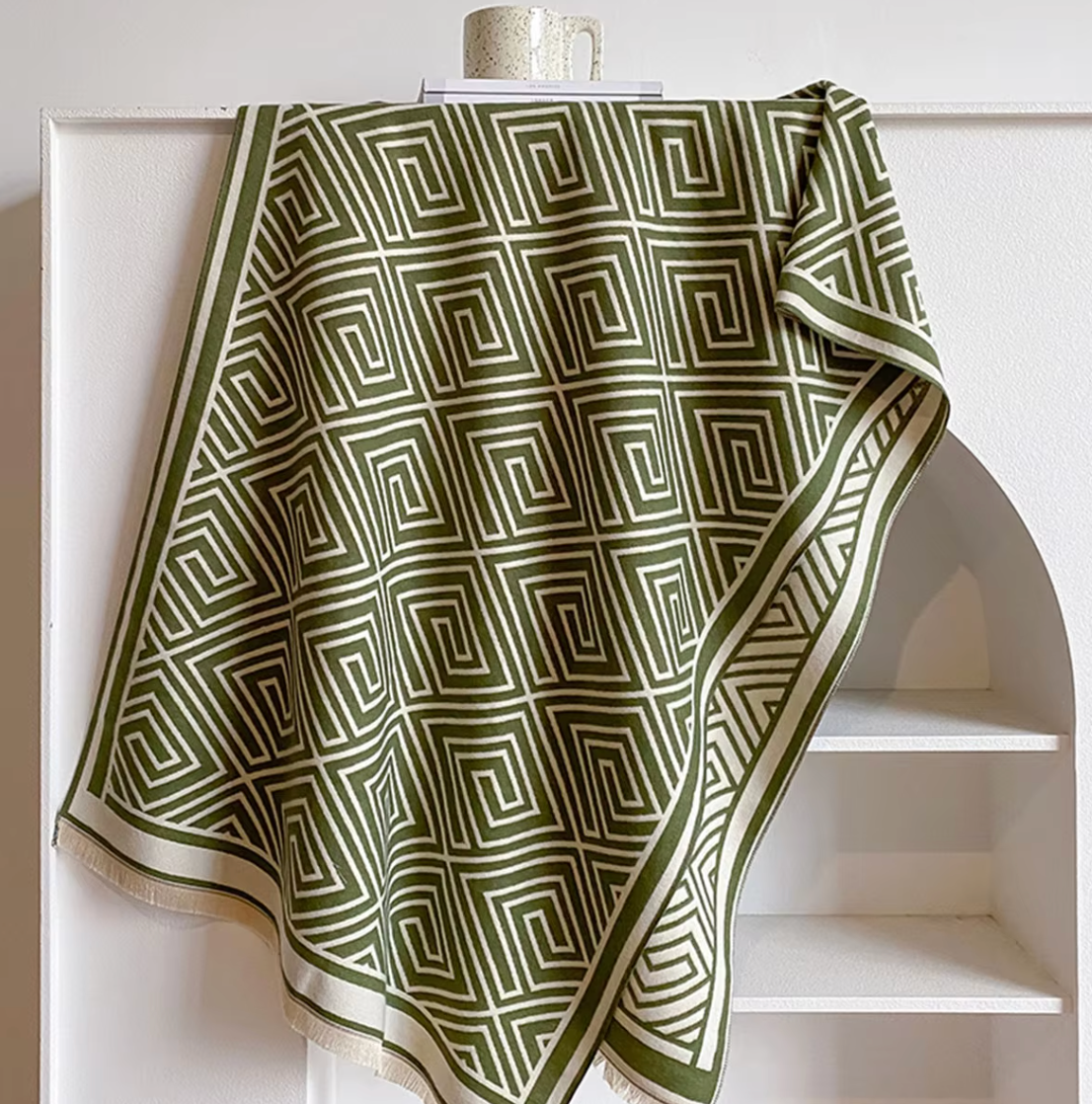 Alia Wrap Scarf Shawl in Green