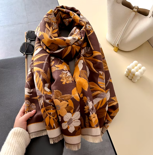 Tyla Wrap Scarf Shawl in Brown