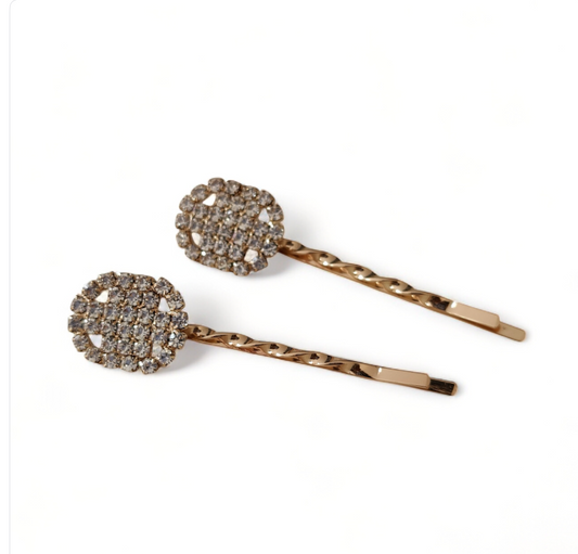 Aliya Hair Slides in Gold