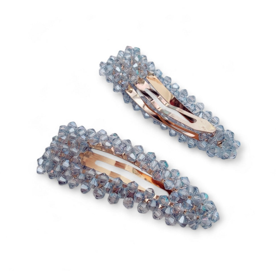 Alani Crystal Hair Clip in Blue