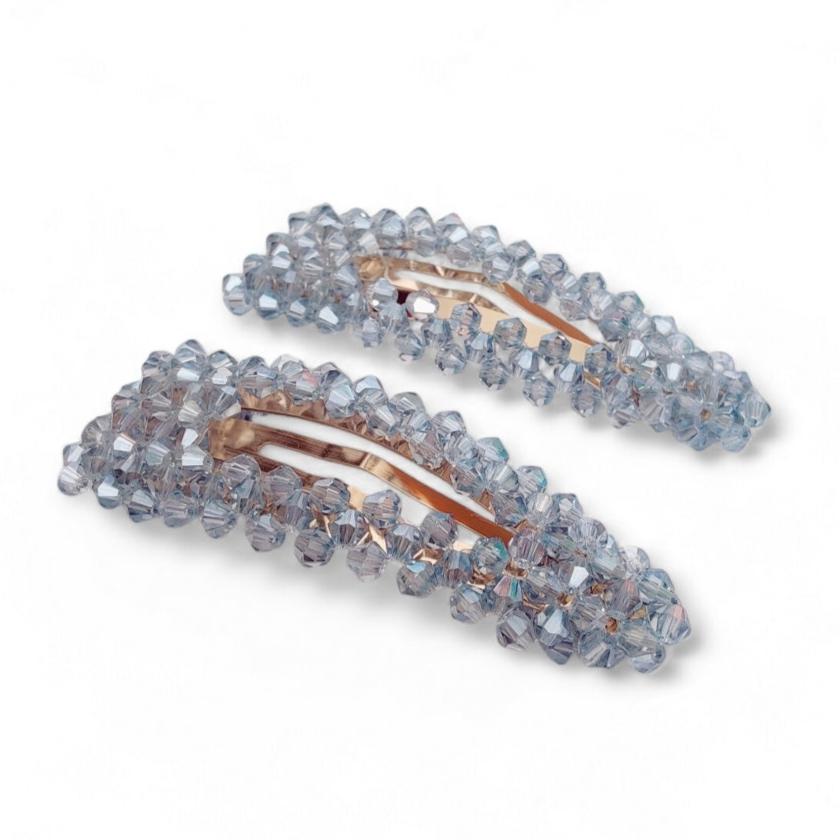 Alani Crystal Hair Clip in Blue