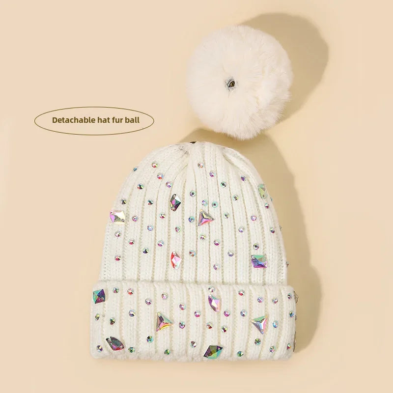 Fiora Sparkly Winter Pom Hat