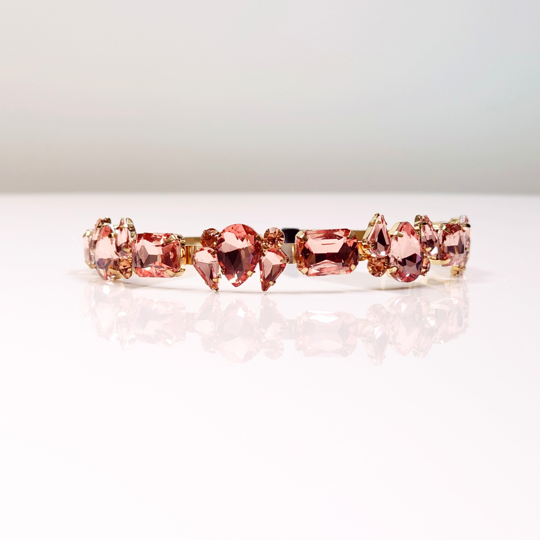 Solstice Crystal Hairband in Rose Gold