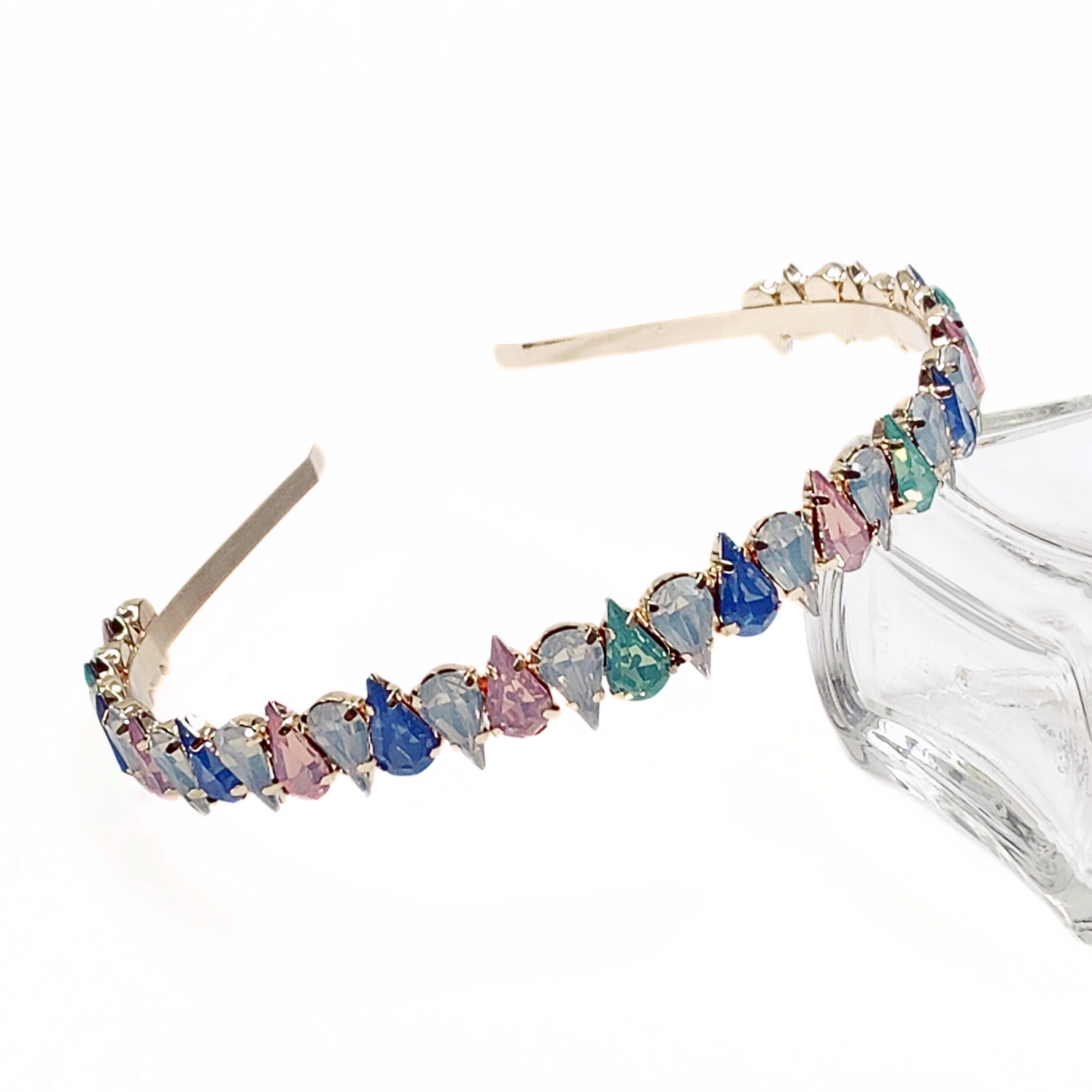 Aurora Crystal Embellished Hairband in Pastel