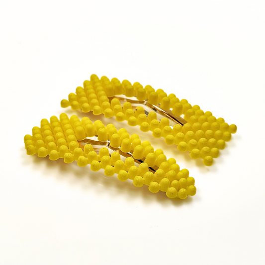 Ayva Snap Hair Clip in Yellow