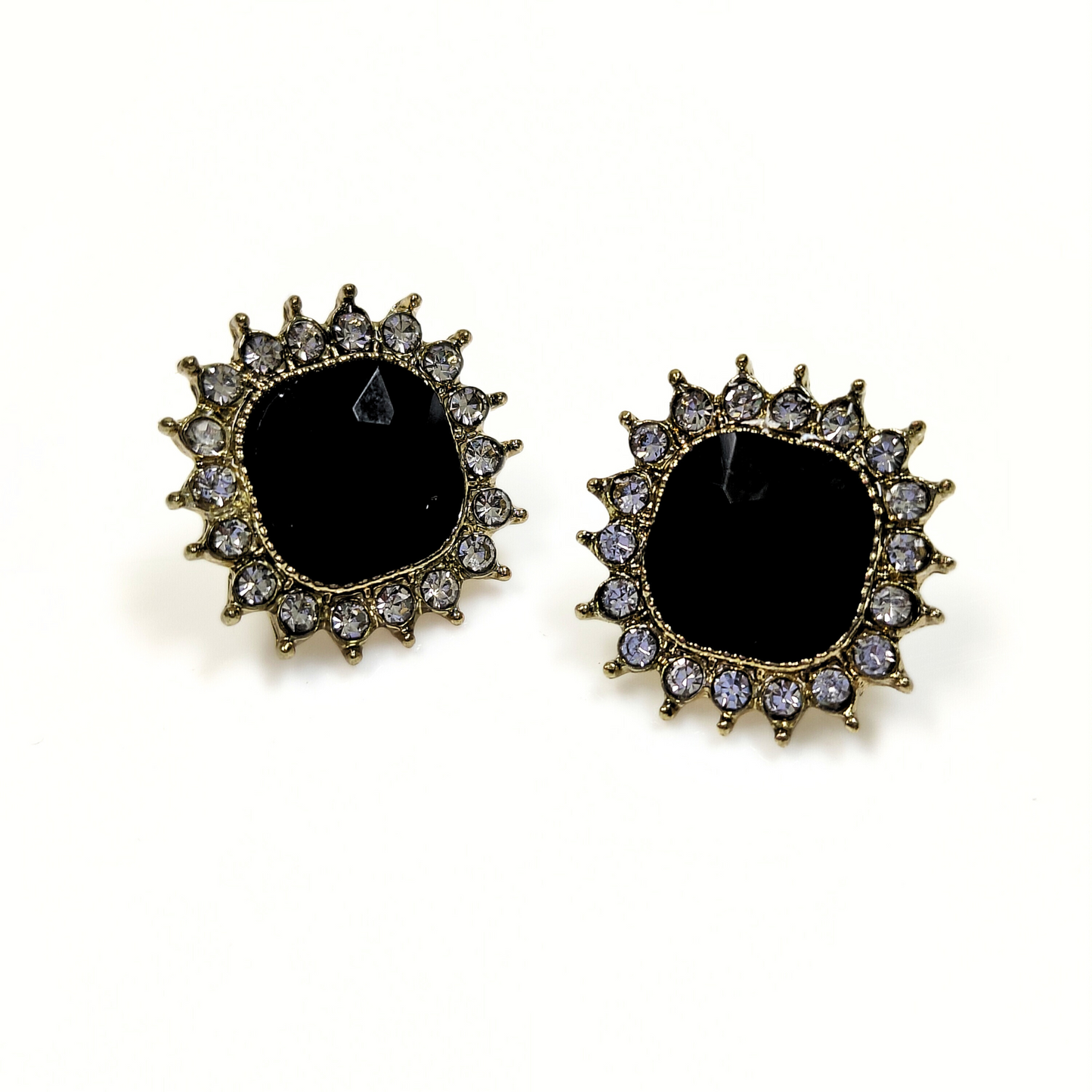 Mabel diamante studs in Black