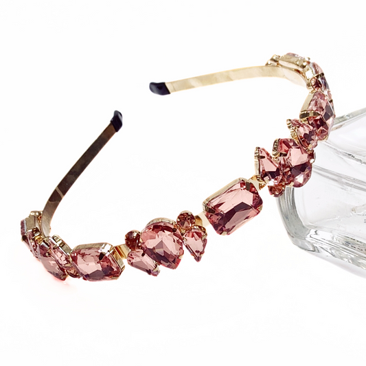 Solstice Crystal Hairband in Rose Gold