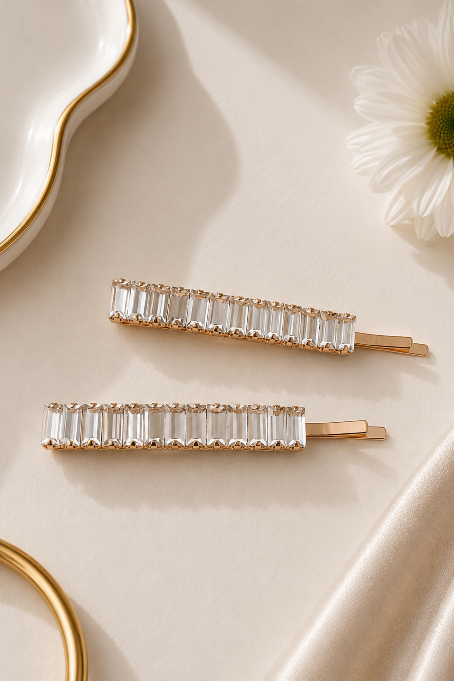 The 'Champagne Mood' Hair Slides