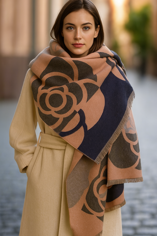 Cosy Wrap Scarf Shawl in Pink