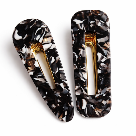 Black and White Hair Clips