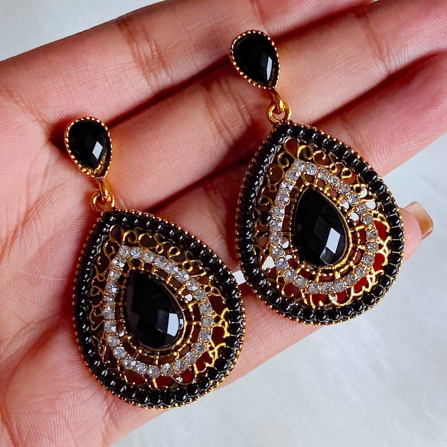 Melia Bohemian earrings in Black