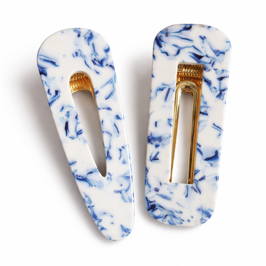 Arctic Acetate Hair Clips