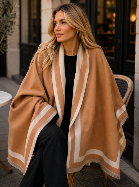 Anaya Winter Scarf Shawl in Brown