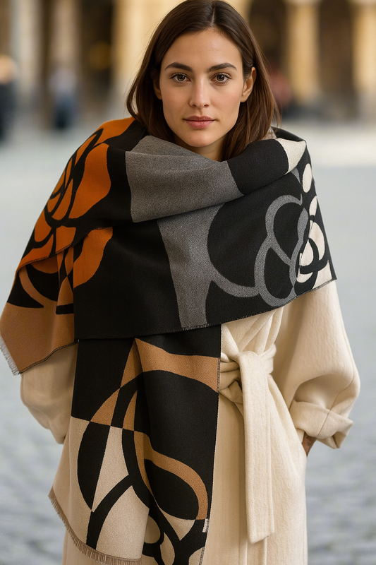 Cosy Wrap Scarf Shawl in Black
