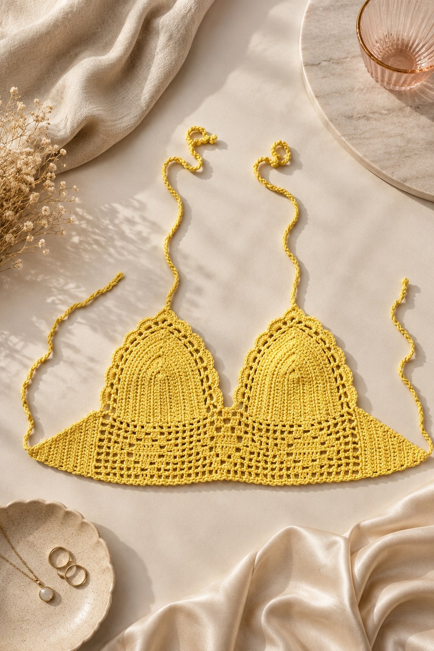 Tianna Crochet Top in Amalfi Sun