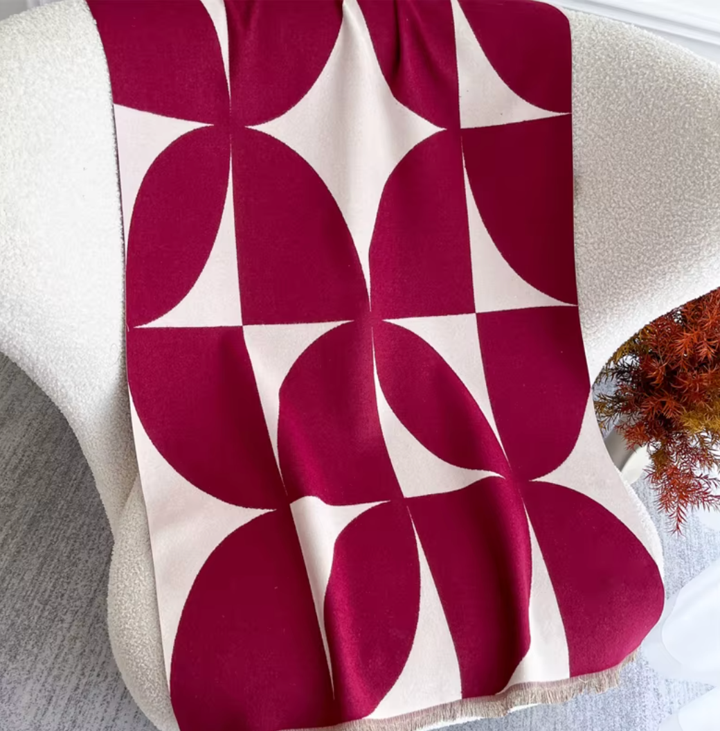 Tyla Wrap Scarf Shawl in Red