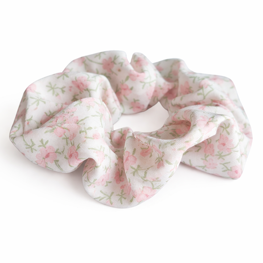 Floral Scrunchie in Peony Whisper