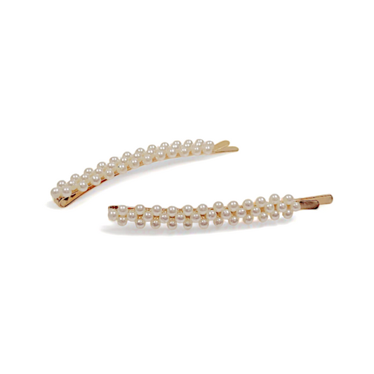 Maelle Gold Pearl Hair Slides
