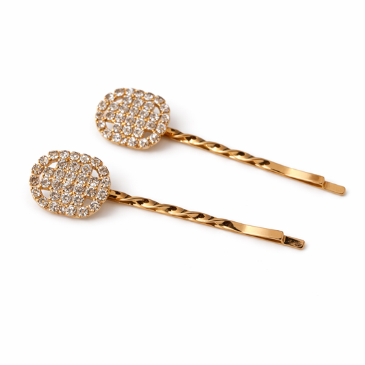 Aliya Hair Slides in Gold
