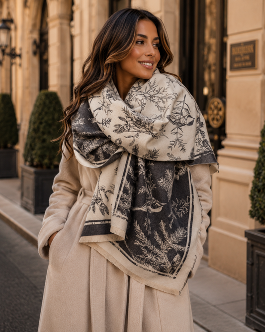 Isabel Scarf Shawl in Grey